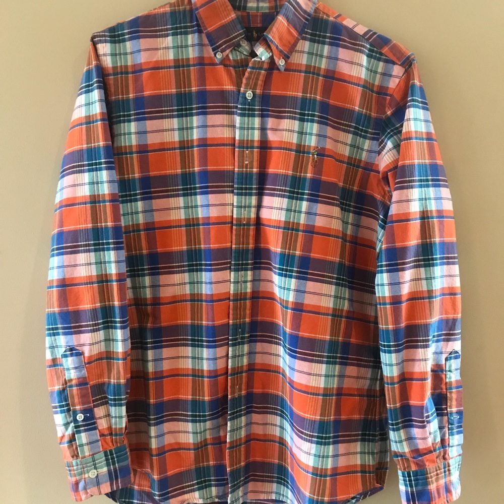 Polo plaid button down dress shirt